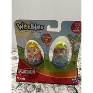 Hasbro Playskool Weebles SPORTS 2 Pack Soccer Boy & Skateboard Girl #18053 NIB